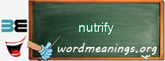 WordMeaning blackboard for nutrify
